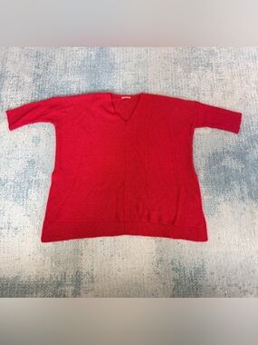 KUNA Peru Red Baby Alpaca Sweater 100% Alpaca Luxury Knit XL/2XL